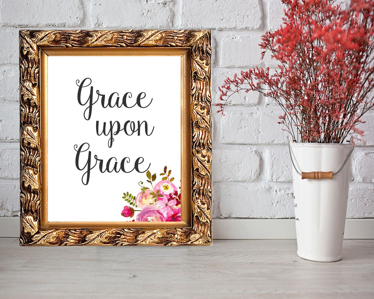 Wall Art Grace Upon Grace Digital Print Grace Upon Grace Poster Art Grace Upon Grace Wall Art Print Grace Upon Grace Inspirational Art Grace - Digital Download