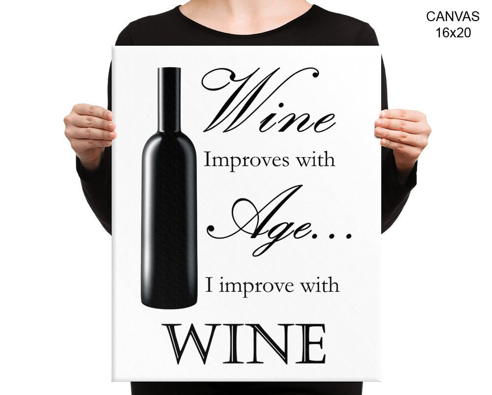 Wine Print, Beautiful Wall Art with Frame and Canvas options available Bar Decor