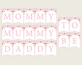 Flower Blush Baby Shower Chair Banner Printable, Pink Green Chair Banner, Girl Shower, Mama To Be, Mommy, Dad Mom To Be, Instant VH1KL