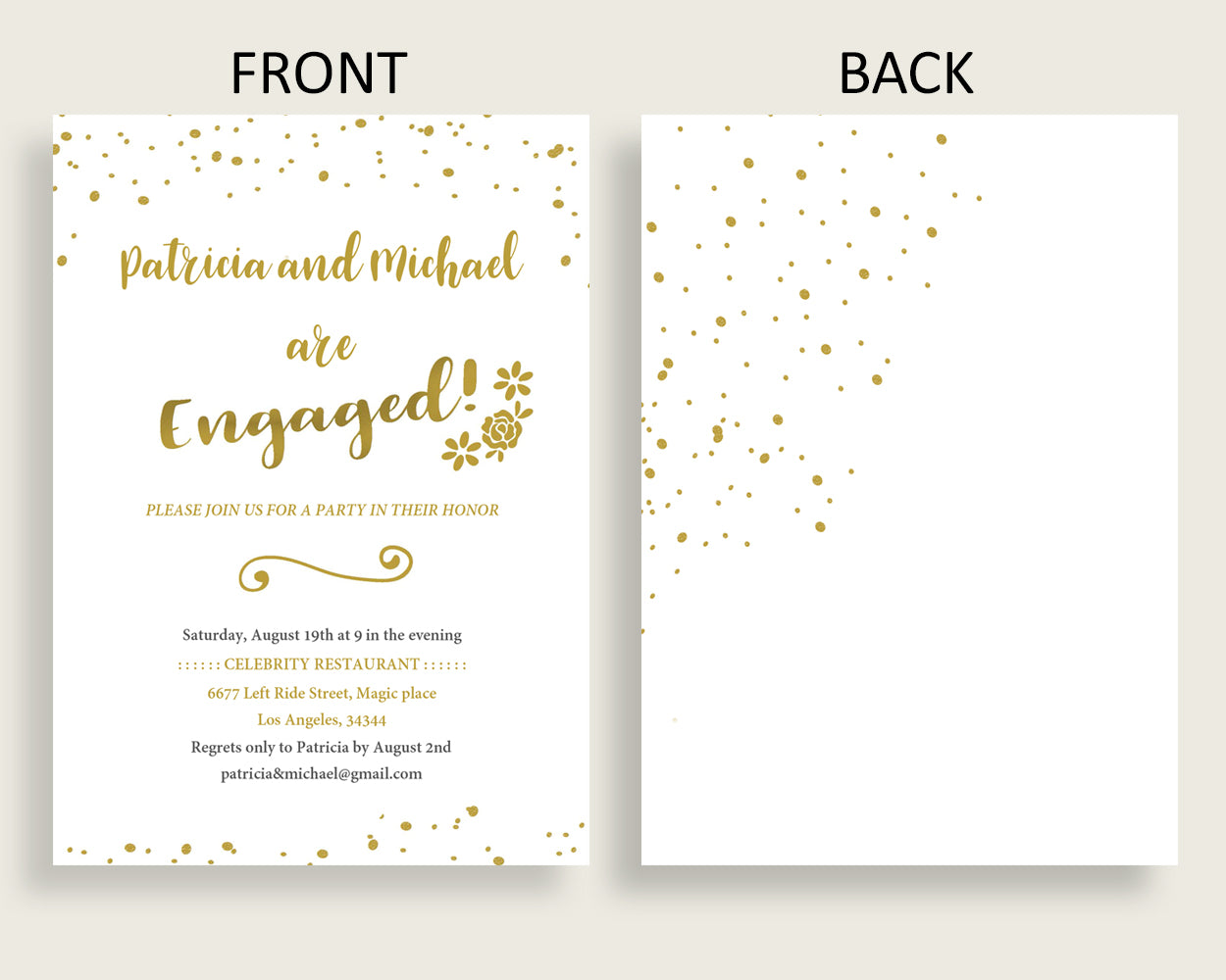 Engagement Invitation Bridal Shower Engagement Invitation Gold Bridal Shower Engagement Invitation Bridal Shower Gold Engagement G2ZNX