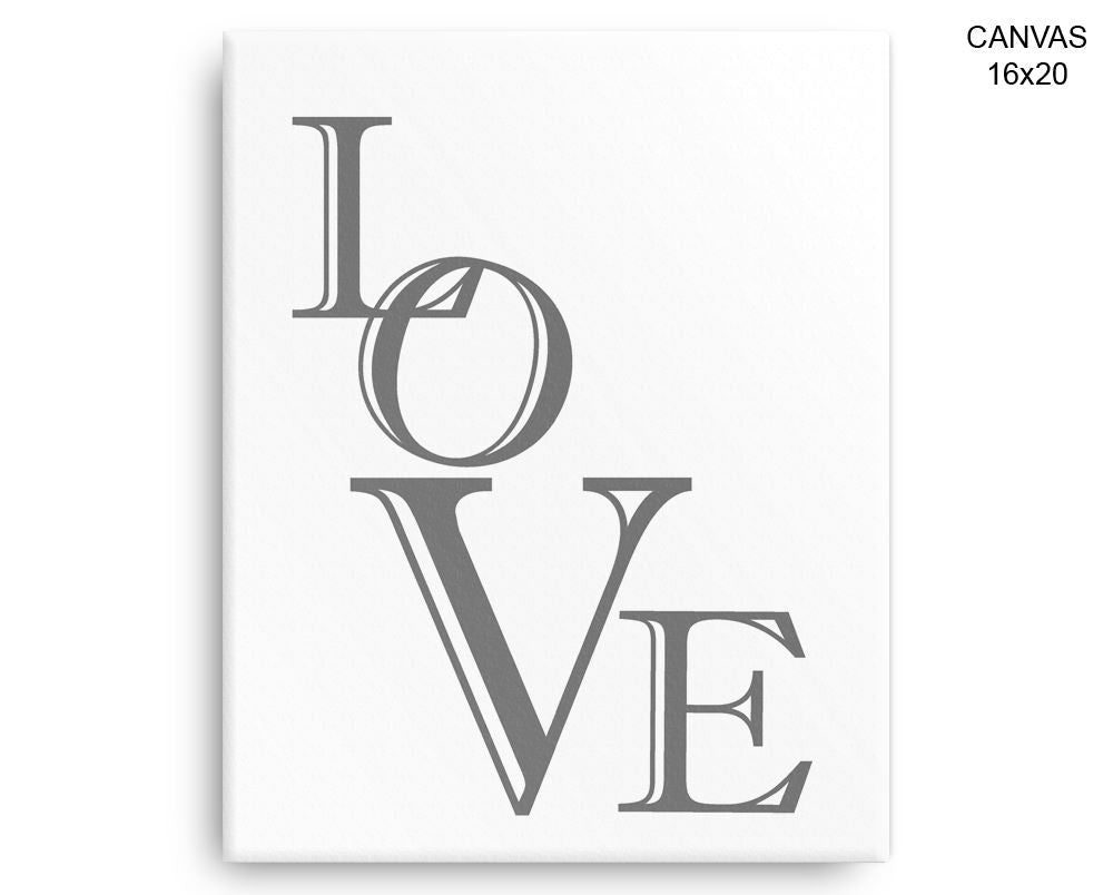 Love Print, Beautiful Wall Art with Frame and Canvas options available Bedroom Decor