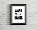 Wall Art Wash Hands Digital Print Wash Hands Poster Art Wash Hands Wall Art Print Wash Hands Bathroom Art Wash Hands Bathroom Print Wash - Digital Download