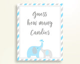 Candy Guessing Baby Shower Candy Guessing Elephant Baby Shower Candy Guessing Blue Gray Baby Shower Elephant Candy Guessing pdf jpg C0U64 - Digital Product