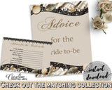 Advice For The Bride To Be in Seashells And Pearls Bridal Shower Brown And Beige Theme, instructions bride, party ideas, prints - 65924 - Digital Product