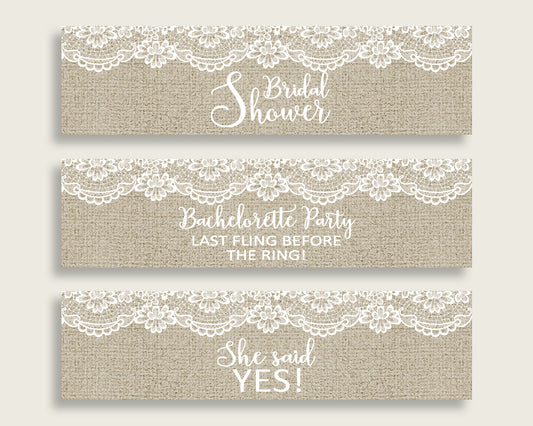 Bottle Labels Bridal Shower Bottle Labels Burlap And Lace Bridal Shower Bottle Labels Bridal Shower Burlap And Lace Bottle Labels NR0BX