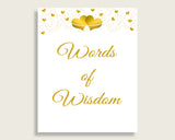 Words Of Wisdom Bridal Shower Words Of Wisdom Gold Hearts Bridal Shower Words Of Wisdom Bridal Shower Gold Hearts Words Of Wisdom 6GQOT