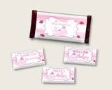 Pink Whale Hershey Candy Bar Wrapper Printable, Pink White Chocolate Bar Wrappers, Girl Shower Candy Labels, Instant Download, Popular wbl02