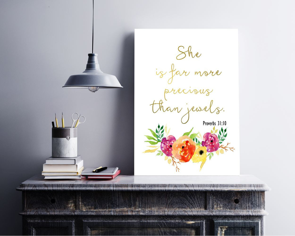 Wall Art She Is Far More Precious Than Jewels Digital Print She Is Far More Precious Than Jewels Poster Art She Is Far More Precious Than - Digital Download