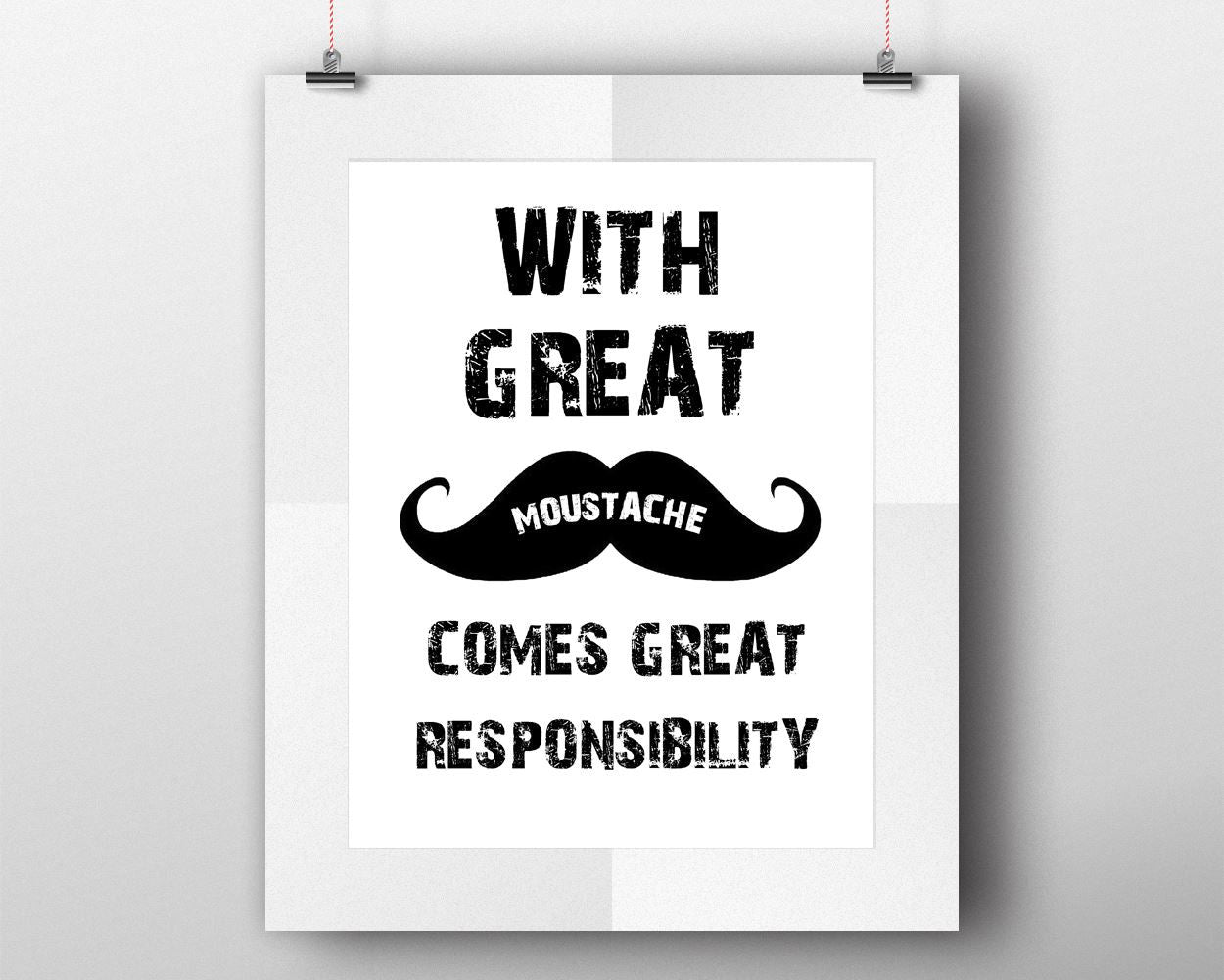 Wall Art Moustache Digital Print Moustache Poster Art Moustache Wall Art Print Moustache Home Art Moustache Home Print Moustache Wall Decor - Digital Download