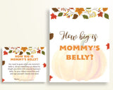 Mommy's Belly Baby Shower Mommy's Belly Autumn Baby Shower Mommy's Belly Baby Shower Pumpkin Mommy's Belly Orange Brown printables OALDE - Digital Product