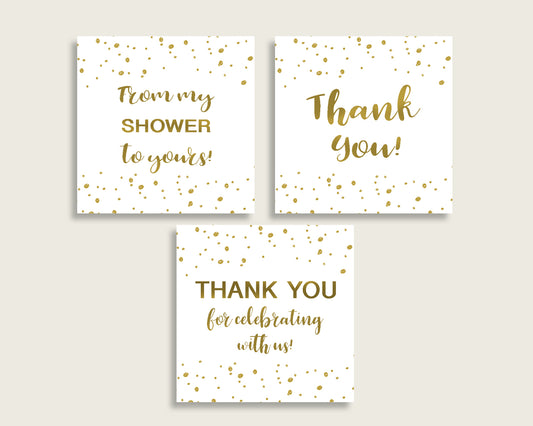 Favor Tags Bridal Shower Favor Tags Gold Bridal Shower Favor Tags Bridal Shower Gold Favor Tags Gold White printables digital print G2ZNX