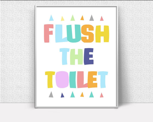 Wall Art Flush The Toilet Digital Print Flush The Toilet Poster Art Flush The Toilet Wall Art Print Flush The Toilet Toilet Art Flush The - Digital Download