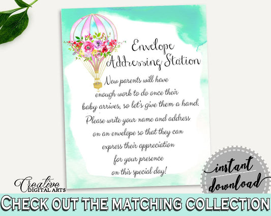 Envelope Addressing Baby Shower Envelope Addressing Hot Air Balloon Baby Shower Envelope Addressing Baby Shower Hot Air Balloon CSXIS - Digital Product