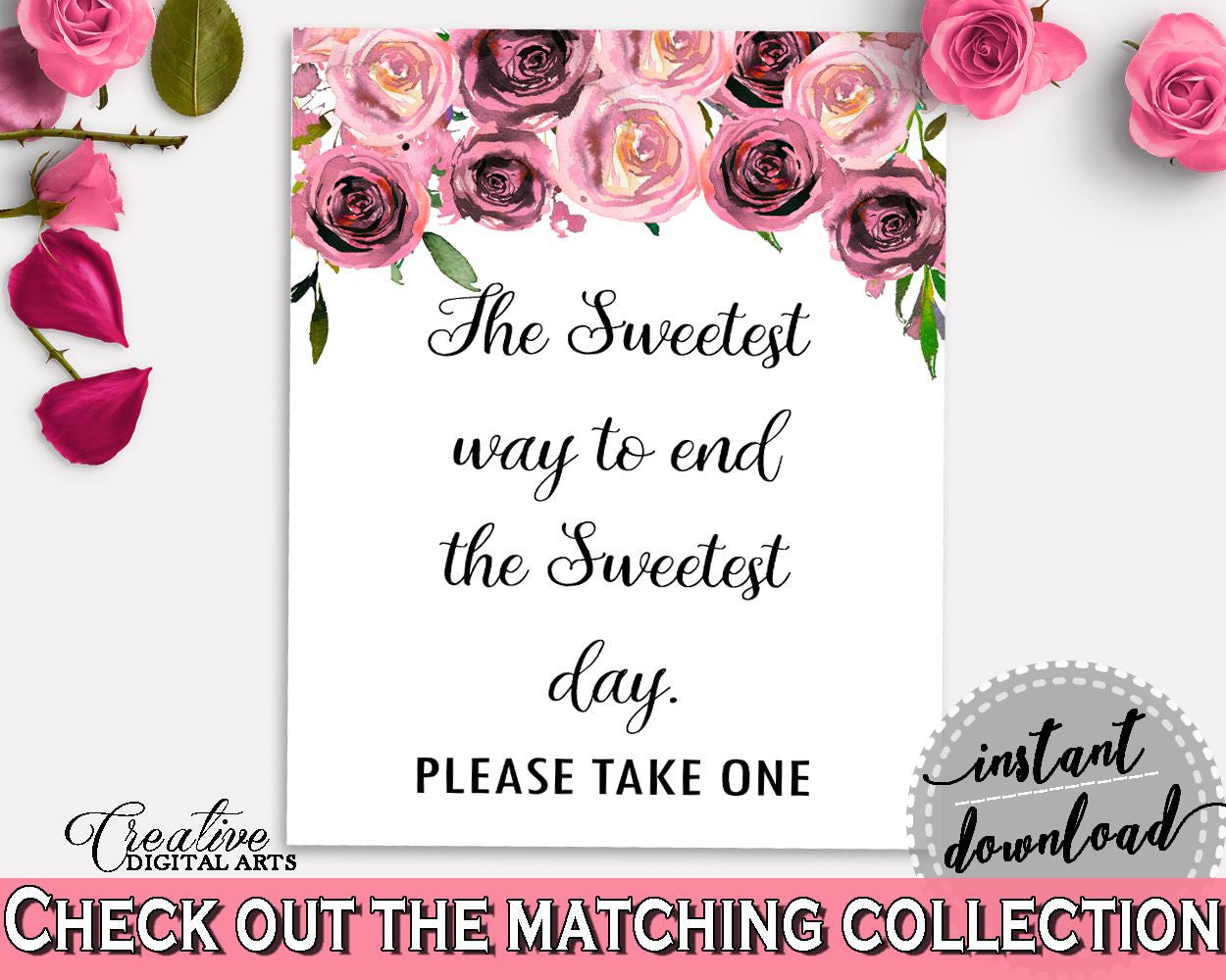 Sweetest Way Bridal Shower Sweetest Way Floral Bridal Shower Sweetest Way Bridal Shower Floral Sweetest Way Pink Purple pdf jpg BQ24C - Digital Product