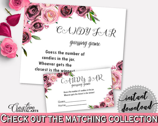 Candy Guessing Game Bridal Shower Candy Guessing Game Floral Bridal Shower Candy Guessing Game Bridal Shower Floral Candy Guessing BQ24C - Digital Product