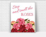 Wall Art Stop And Smell The Roses Digital Print Stop And Smell The Roses Poster Art Stop And Smell The Roses Wall Art Print Stop And Smell - Digital Download