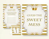 Sweet Mess Baby Shower Sweet Mess Royal Baby Shower Sweet Mess Gold White Baby Shower Gold Sweet Mess pdf jpg instant download Y9MQF - Digital Product