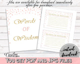 Words Of Wisdom Bridal Shower Words Of Wisdom Pink And Gold Bridal Shower Words Of Wisdom Bridal Shower Pink And Gold Words Of Wisdom XZCNH - Digital Product