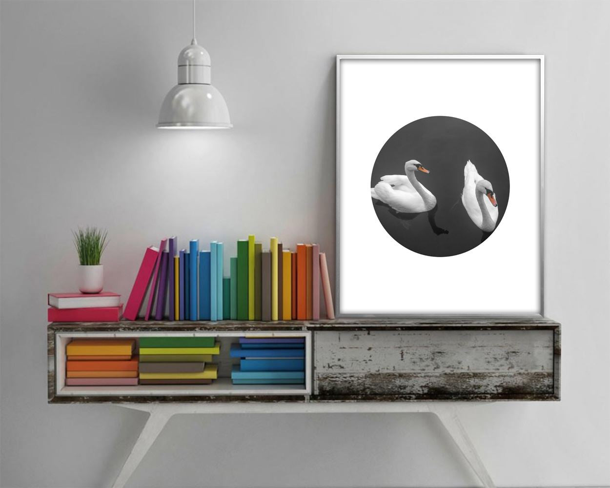 Wall Art Swan Digital Print Swan Poster Art Swan Wall Art Print Swan Living Room Art Swan Living Room Print Swan Wall Decor Swan Fine Art - Digital Download