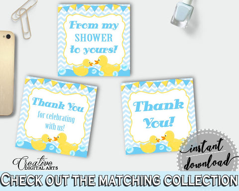 Baby Shower Pretty Baby Shower Rubber Favor Tags Favour Sickers FAVOR TAGS, Party Organising, Party Décor, Printables - rd002 - Digital Product