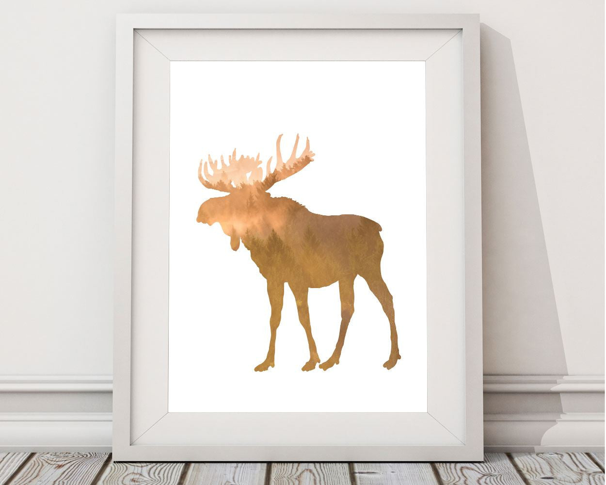 Wall Art Moose Digital Print Forrest Poster Art Moose Wall Art Print Forrest Rustic Art Forrest Rustic Print Moose Wall Decor Moose - Digital Download