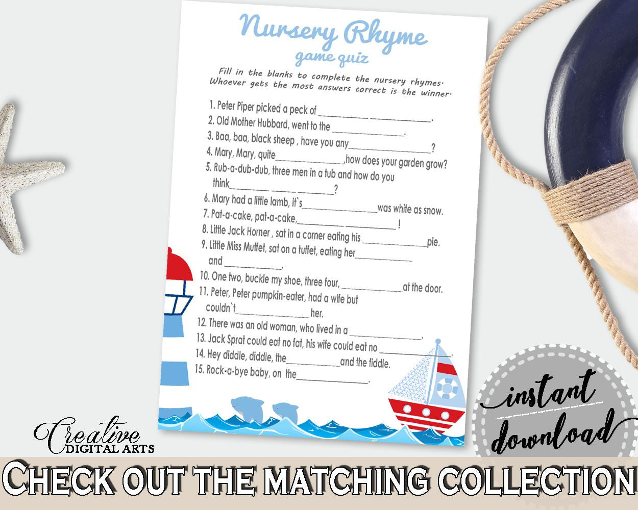 Nursery Rhyme Quiz Baby Shower Nursery Rhyme Quiz Nautical Baby Shower Nursery Rhyme Quiz Baby Shower Nautical Nursery Rhyme Quiz Blue DHTQT - Digital Product