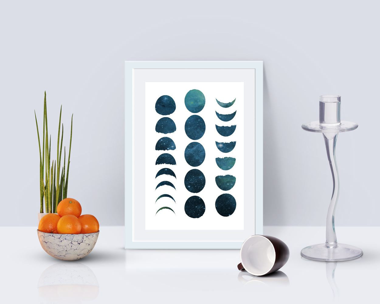 Wall Art Moon Phases Digital Print Moon Phases Poster Art Moon Phases Wall Art Print Moon Phases Bedroom Art Moon Phases Bedroom Print Moon - Digital Download