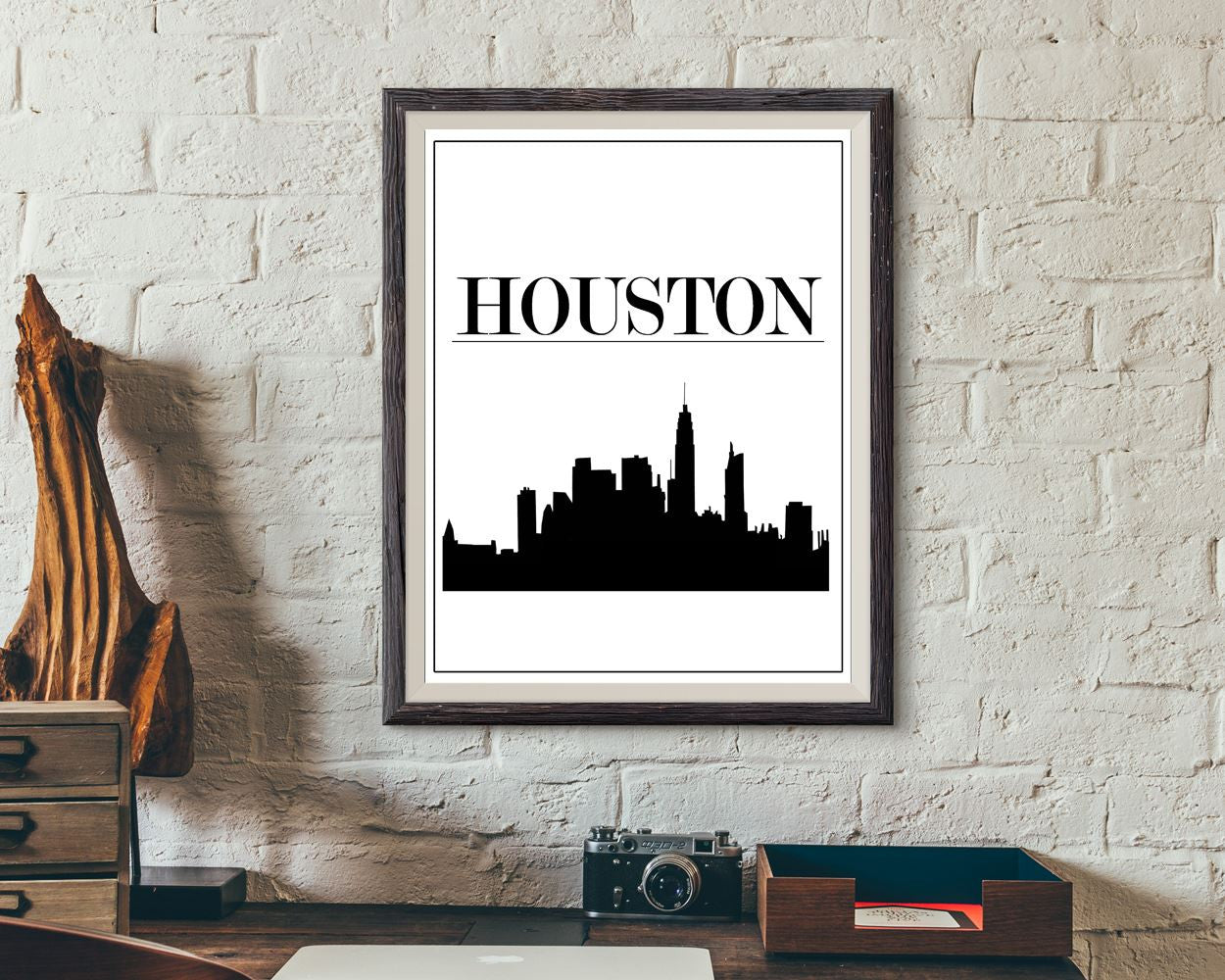 Wall Art Houston Skyline Digital Print Houston Skyline Poster Art Houston Skyline Wall Art Print Houston Skyline  Wall Decor Houston Skyline - Digital Download