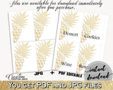 Food Tent Bridal Shower Food Tent Pineapple Bridal Shower Food Tent Bridal Shower Pineapple Food Tent Gold White party ideas, prints 86GZU - Digital Product