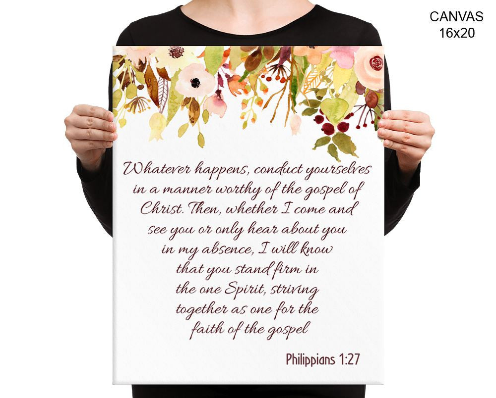 Philippians Print, Beautiful Wall Art with Frame and Canvas options available Scripture Decor