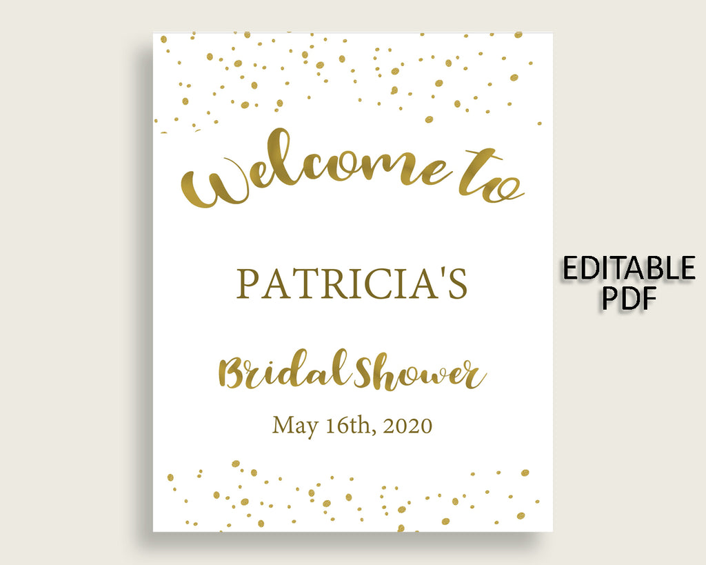 Welcome Sign Bridal Shower Welcome Sign Gold Bridal Shower Welcome Sign Bridal Shower Gold Welcome Sign Gold White digital download G2ZNX