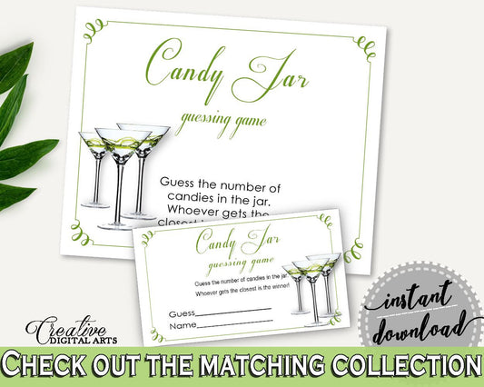 Candy Guessing Game Bridal Shower Candy Guessing Game Modern Martini Bridal Shower Candy Guessing Game Bridal Shower Modern Martini ARTAN - Digital Product