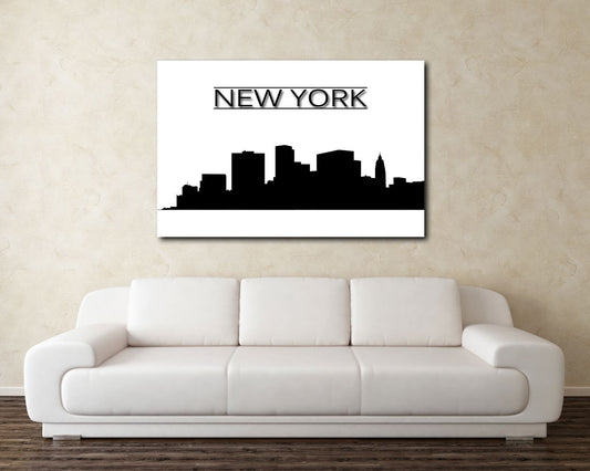 Wall Art New York Skyline Digital Print New York Skyline Poster Art New York Skyline Wall Art Print New York Skyline  Wall Decor New York - Digital Download