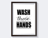 Wall Art Wash Hands Digital Print Wash Hands Poster Art Wash Hands Wall Art Print Wash Hands Bathroom Art Wash Hands Bathroom Print Wash - Digital Download