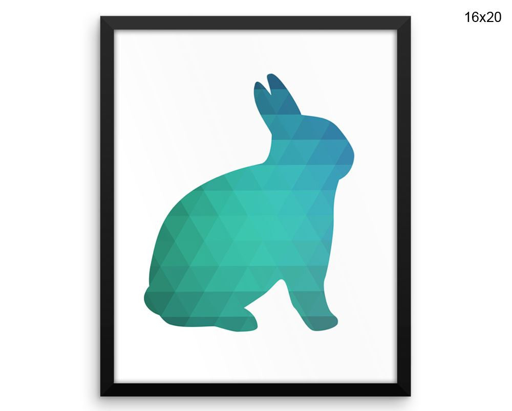 Rabbit Geometric Print, Beautiful Wall Art with Frame and Canvas options available  Decor