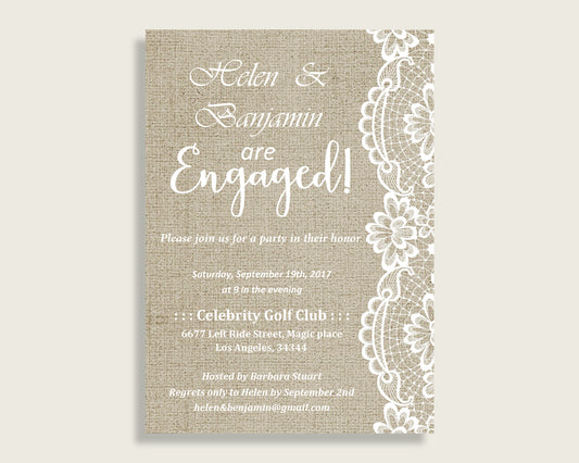 Engagement Invitation Bridal Shower Engagement Invitation Burlap And Lace Bridal Shower Engagement Invitation Bridal Shower Burlap And NR0BX