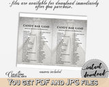 Candy Bar Game in Silver Wedding Dress Bridal Shower Silver And White Theme, candy description, special day, party organizing - C0CS5 - Digital Product