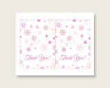 Thank You Card Baby Shower Thank You Card Winter Baby Shower Thank You Card Baby Shower Girl Thank You Card Pink White party theme 74RVX - Digital Product