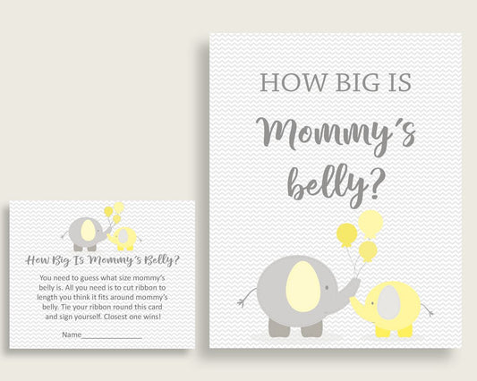 Mommy's Belly Baby Shower Mommy's Belly Yellow Baby Shower Mommy's Belly Baby Shower Elephant Mommy's Belly Yellow Gray party décor W6ZPZ