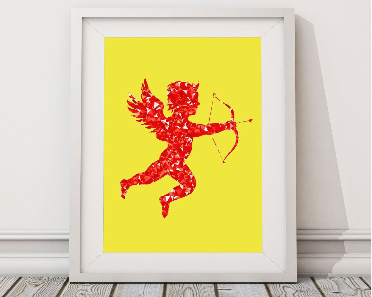 Wall Art Red Cupid Digital Print Red Cupid Poster Art Red Cupid Wall Art Print Red Cupid Love Art Red Cupid Love Print Red Cupid Wall Decor - Digital Download