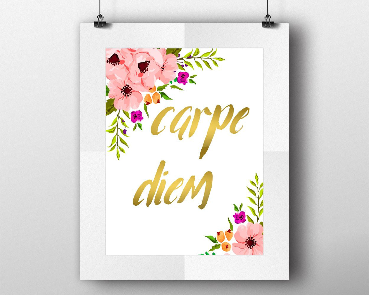 Wall Art Carpe Diem Digital Print Carpe Diem Poster Art Carpe Diem Wall Art Print Carpe Diem Motivation Art Carpe Diem Motivation Print - Digital Download