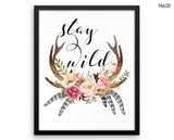 Stay Wild Print, Beautiful Wall Art with Frame and Canvas options available  Decor