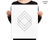 Geometric Shape Print, Beautiful Wall Art with Frame and Canvas options available Scandi Decor
