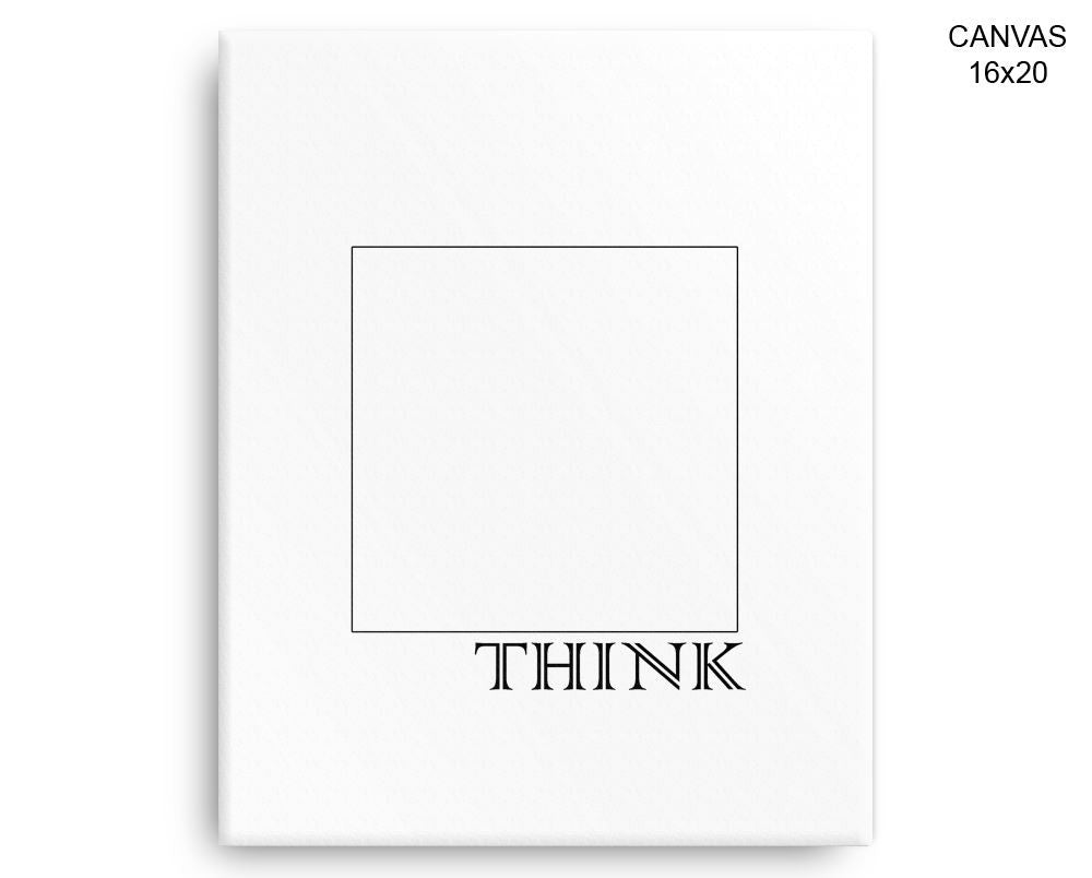 Think Outside The Box Print, Beautiful Wall Art with Frame and Canvas options available