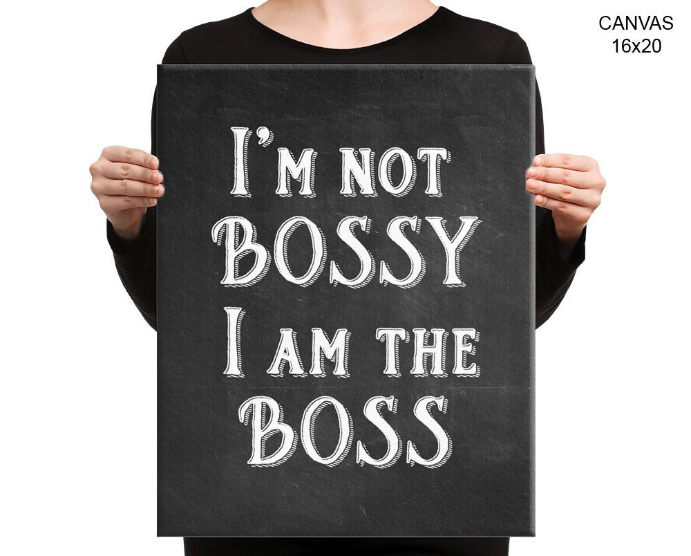 Bossy Boss Print, Beautiful Wall Art with Frame and Canvas options available Office Decor