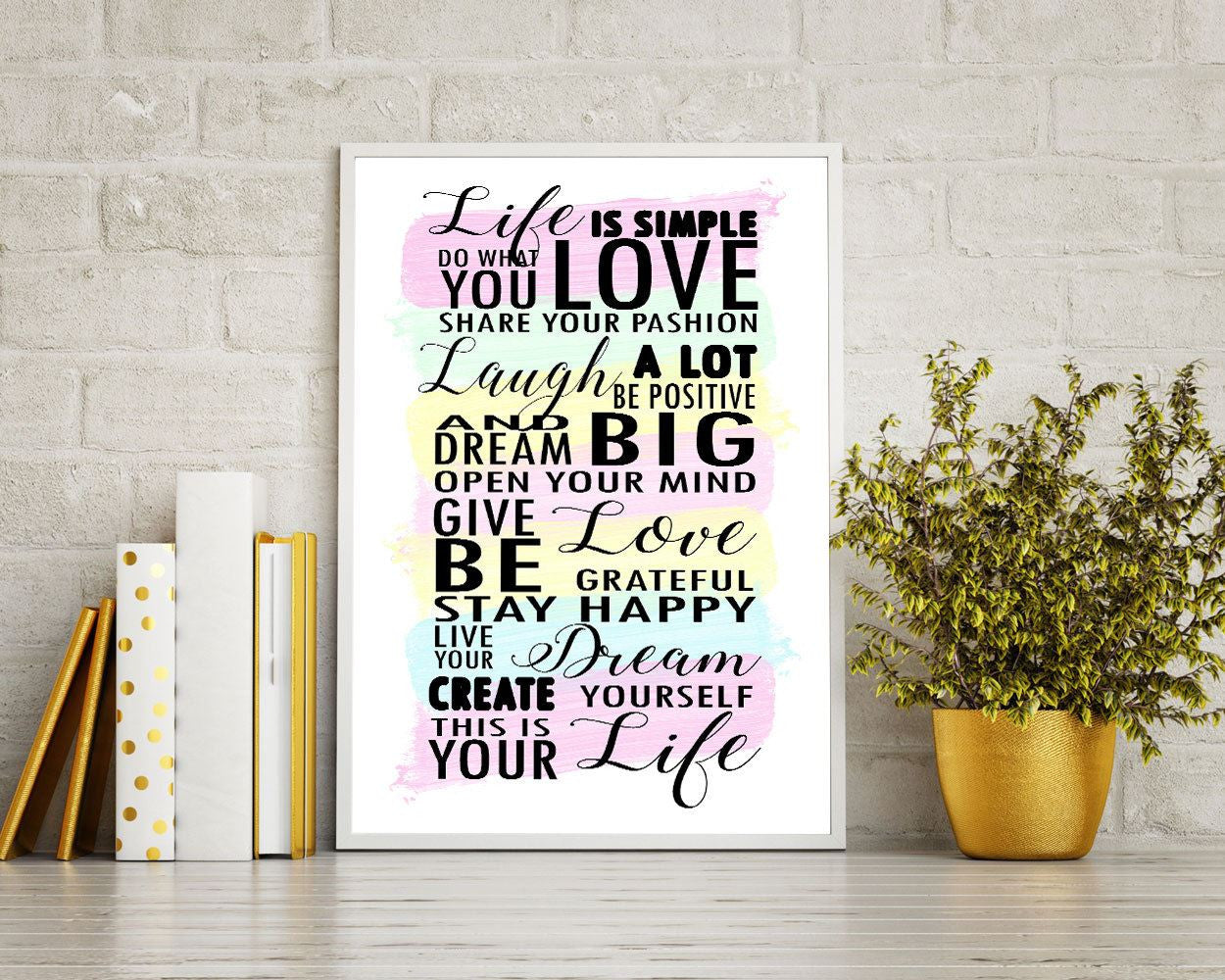 Wall Art Life Digital Print Life Poster Art Life Wall Art Print Life Inspiring Art Life Inspiring Print Life Wall Decor Life live your life - Digital Download