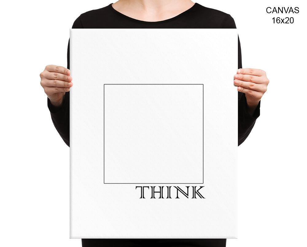 Think Outside The Box Print, Beautiful Wall Art with Frame and Canvas options available