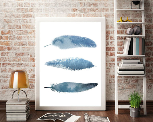 Wall Art Aquarelle Digital Print Aquarelle Poster Art Aquarelle Wall Art Print Aquarelle  Wall Decor Aquarelle watercolor feathers - Digital Download