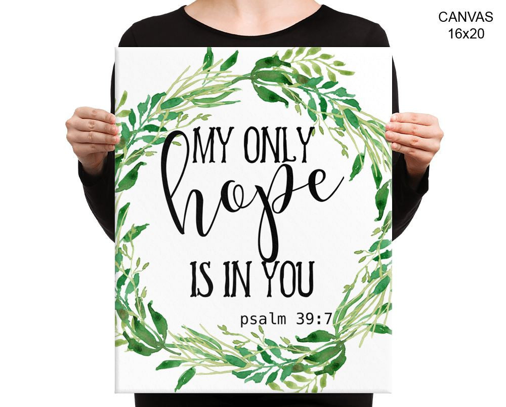 Hope Psalm Print, Beautiful Wall Art with Frame and Canvas options available  Decor