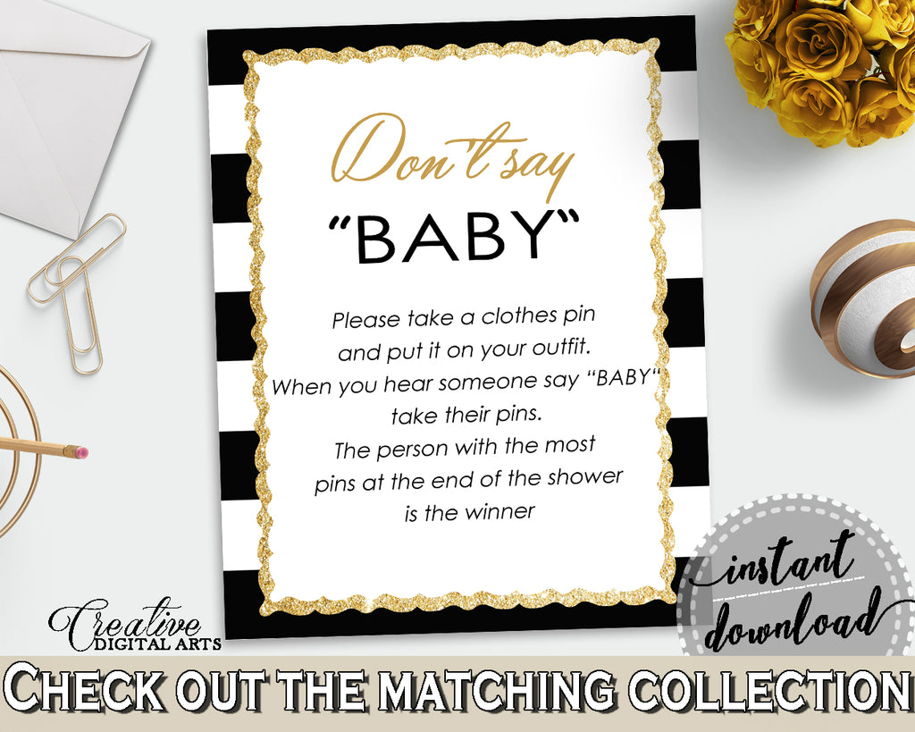 Don't Say Baby Clothespin Game, Printable Baby Shower Games, Boy Baby  Shower, Instant Download 